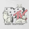 Kids Mtv Cats Graphic Boxy Crop Tee
