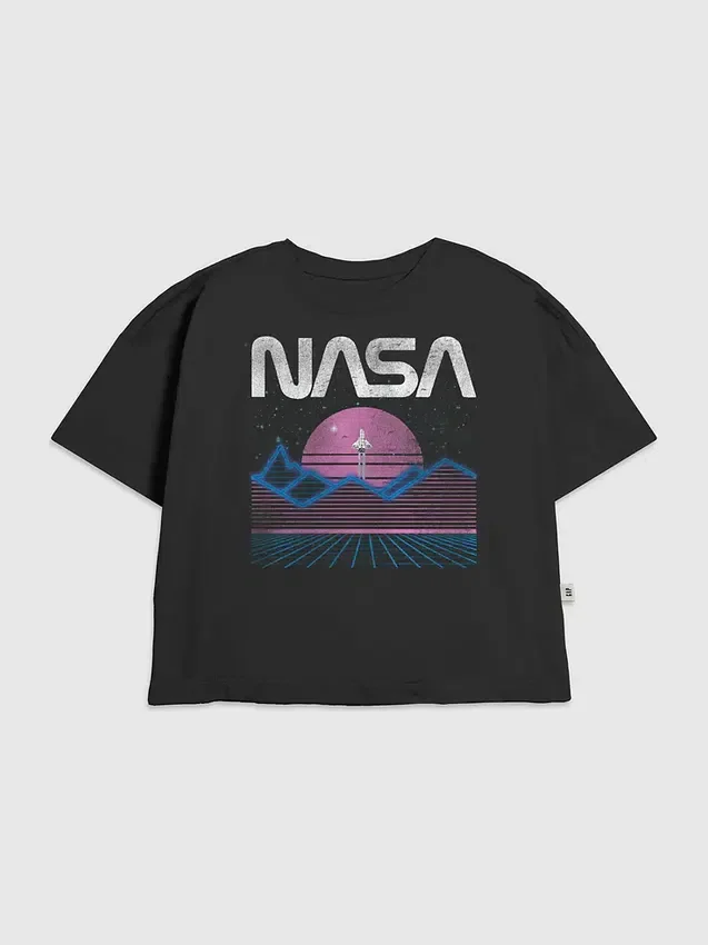 Kids Nasa Pastel Space Graphic T-Shirt
