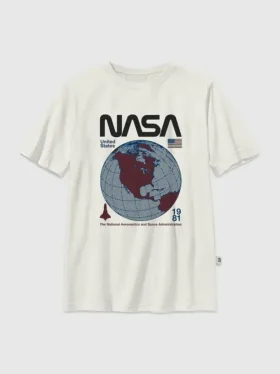 Kids Nasa Retro Globe Graphic T-Shirt