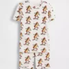 Kids Organic Brushed Cotton Hot Dog Pj Short Set