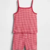 Kids Organic Brushed Cotton Pj Cami Short Set