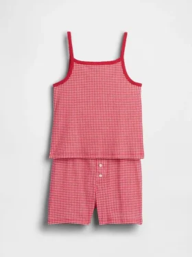 Kids Organic Brushed Cotton Pj Cami Short Set