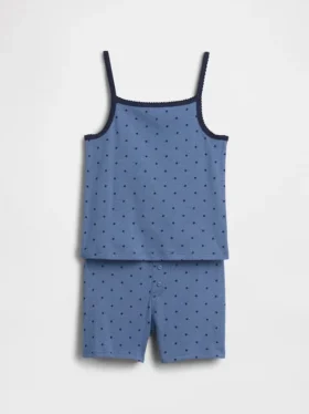 Kids Organic Brushed Cotton Pj Cami Short Set