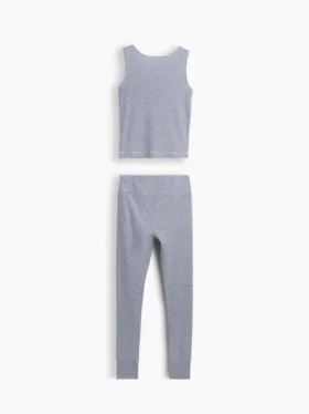 Kids Organic Brushed Cotton Tank & Leggings Pj Set