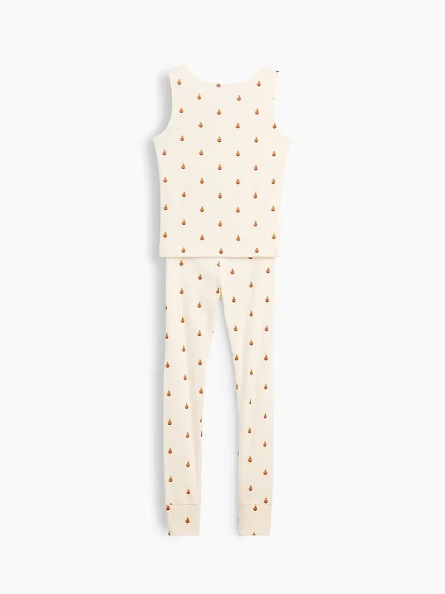 Kids Organic Brushed Cotton Tank & Leggings Pj Set