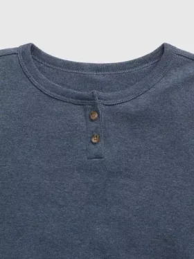 Kids Organic Cotton Henley Pj Set