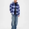 Kids Organic Cotton Hooded Flannel Shirt