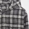 Kids Organic Cotton Hooded Flannel Shirt