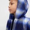Kids Organic Cotton Hooded Flannel Shirt
