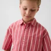 Kids Organic Cotton Poplin Relaxed Stripe Shirt