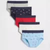 Kids Organic Stretch Cotton Americana Briefs (5-Pack)