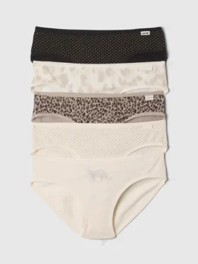 Kids Organic Stretch Cotton Bikini Briefs (5-Pack)