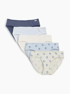 Kids Organic Stretch Cotton Bikini Briefs (5-Pack)