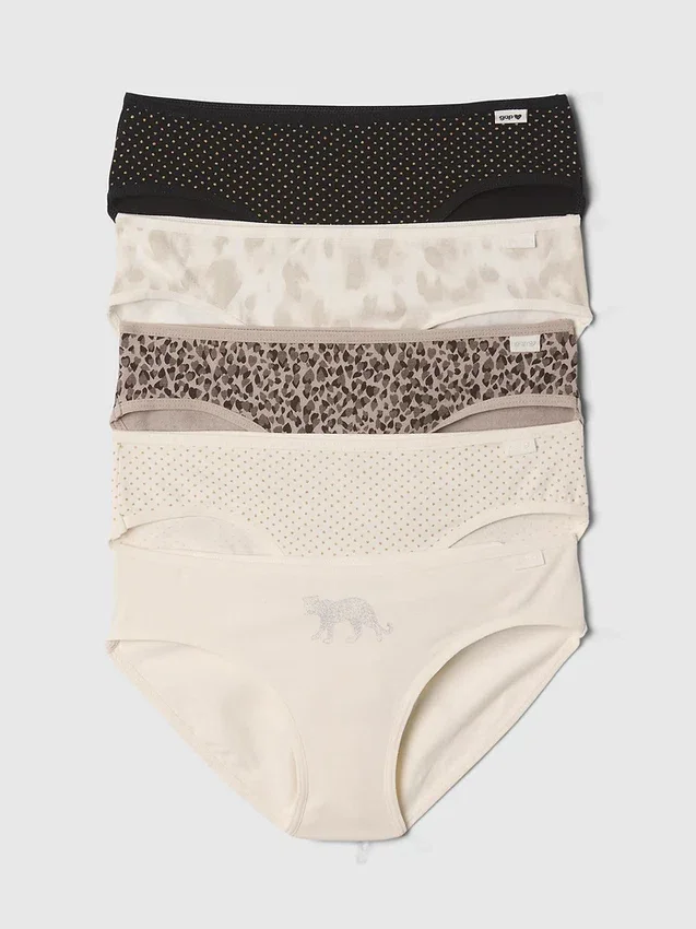 Kids Organic Stretch Cotton Bikini Briefs (5-Pack)