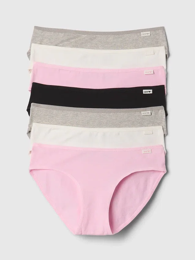 Kids Organic Stretch Cotton Bikini Briefs (7-Pack)