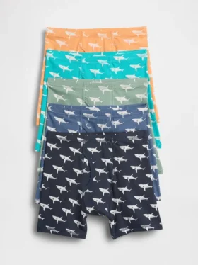Kids Organic Stretch Cotton Boxer Briefs (5-Pack)