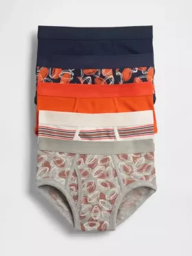 Kids Organic Stretch Cotton Briefs (5-Pack)