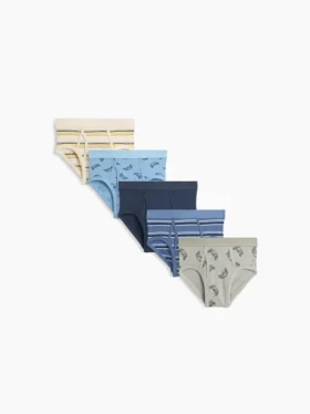 Kids Organic Stretch Cotton Gaming Briefs (5-Pack)