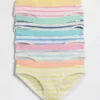Kids Organic Stretch Cotton Stripe Bikini Briefs (5-Pack)