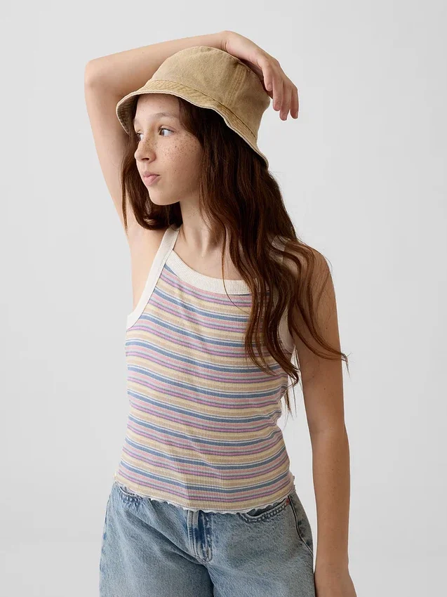 Kids Overdye Denim Bucket Hat