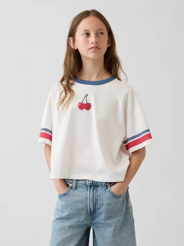 Kids Oversized Boxy Graphic T-Shirt