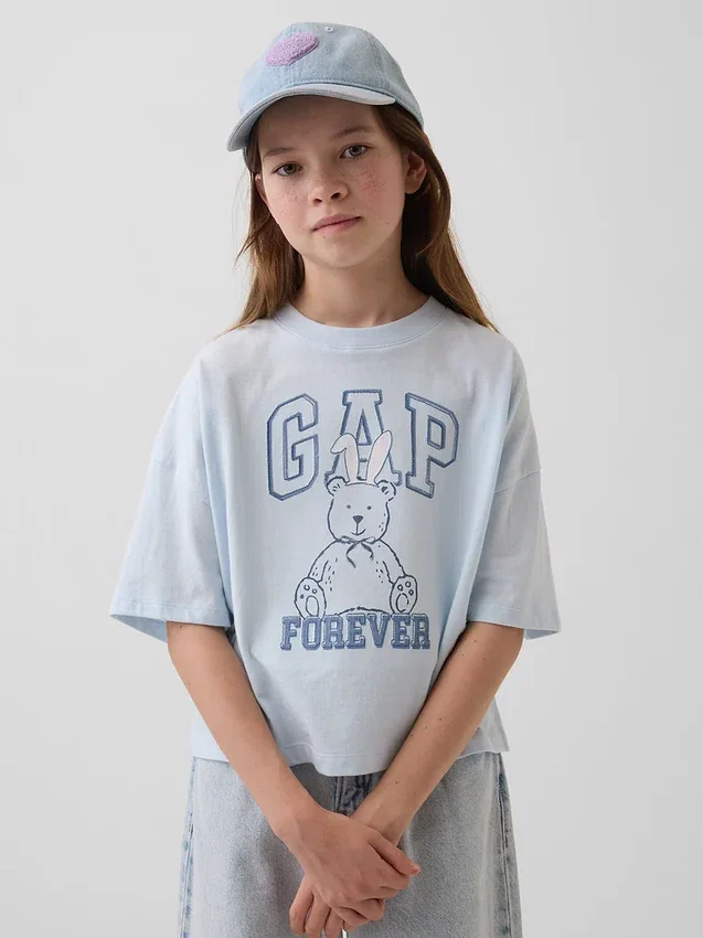 Kids Oversized Graphic Logo T-Shirt
