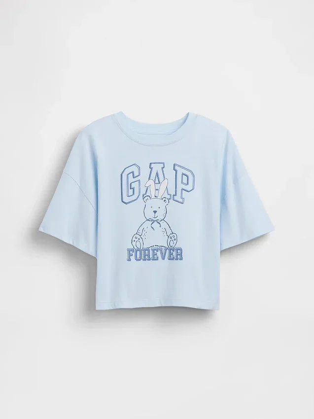 Kids Oversized Graphic Logo T-Shirt