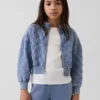 Kids Oversized Quilted Zip Jacket