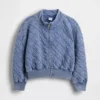 Kids Oversized Quilted Zip Jacket