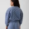 Kids Oversized Quilted Zip Jacket