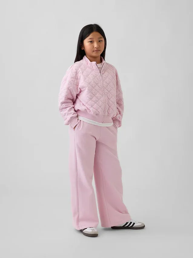 Kids Oversized Quilted Zip Jacket