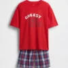 Kids Oversized Recycled Pj Short Set