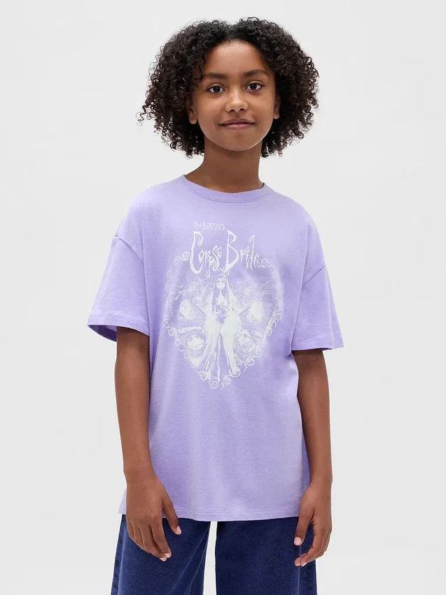 Kids Oversized Tunic Graphic T-Shirt