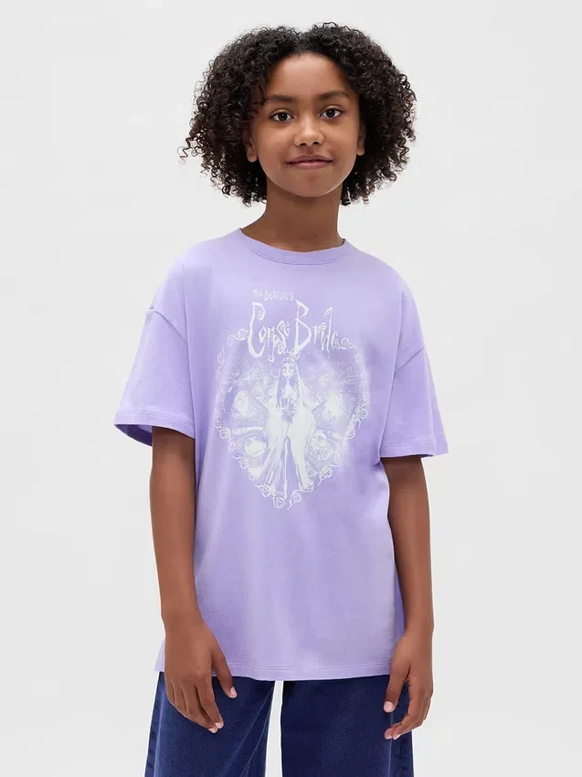 Kids Oversized Tunic Graphic T-Shirt