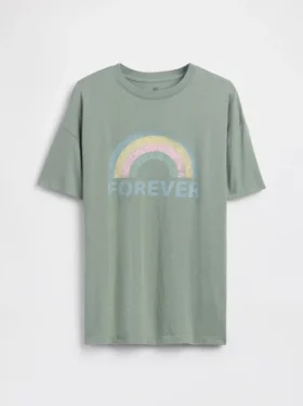 Kids Oversized Tunic Graphic T-Shirt