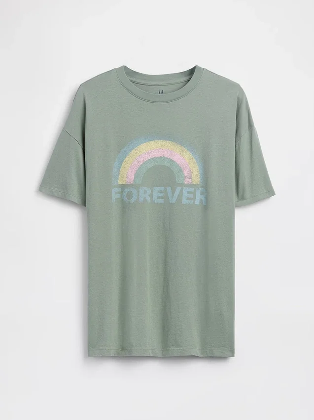 Kids Oversized Tunic Graphic T-Shirt