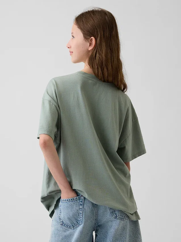 Kids Oversized Tunic Graphic T-Shirt