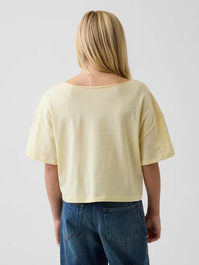 Kids Oversized Wide-Neck T-Shirt