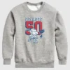 Kids Peanuts Snoopy Hockey Crewneck Fleece Sweatshirt