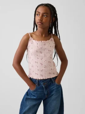 Kids Pointelle Rib Cami