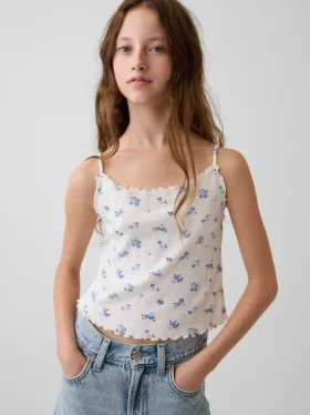 Kids Pointelle Rib Cami