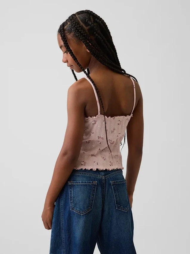 Kids Pointelle Rib Cami