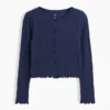Kids Pointelle Rib Cardigan
