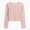 Kids Pointelle Rib Cardigan