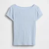 Kids Pointelle Rib Fitted T-Shirt
