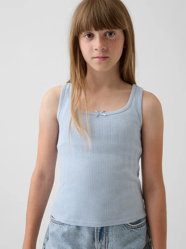 Kids Pointelle Tank Top