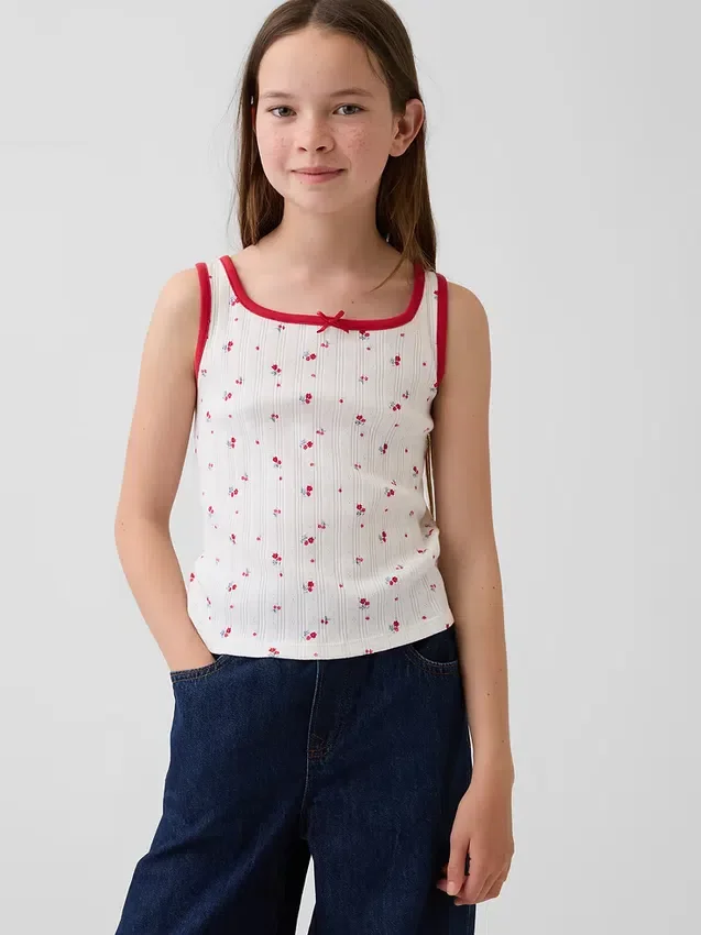 Kids Pointelle Tank Top