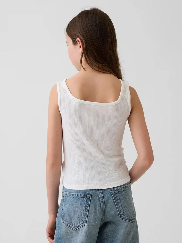 Kids Pointelle Tank Top