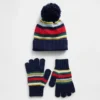 Kids Pom Hat & Gloves Set