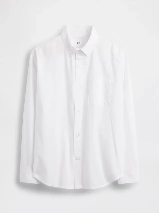 Kids Poplin Uniform Relaxed Shirt